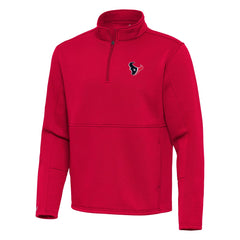 Houston Texans Antigua Twist Quarter-Zip Pullover Jacket Red - NFL