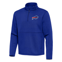 Buffalo Bills Antigua Twist Quarter-Zip Pullover Jacket Royal - NFL