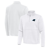 Carolina Panthers Antigua Twist Quarter-Zip Pullover Jacket White - NFL