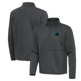Carolina Panthers Antigua Twist Quarter-Zip Pullover Jacket Pewter - NFL