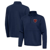 Chicago Bears Antigua Twist Quarter-Zip Pullover Jacket Navy - NFL