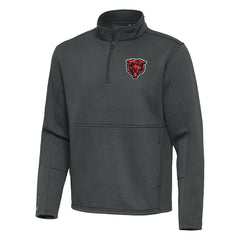 Chicago Bears Antigua Twist Quarter-Zip Pullover Jacket Pewter - NFL