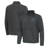 Indianapolis Colts Antigua Twist Quarter-Zip Pullover Jacket Pewter - NFL