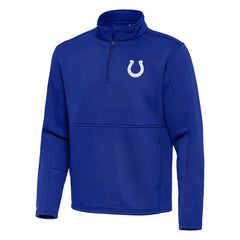 Indianapolis Colts Antigua Twist Quarter-Zip Pullover Jacket Royal - NFL