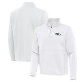 Seattle Seahawks Antigua Twist Quarter-Zip Pullover Jacket White - NFL