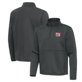 New York Giants Antigua Twist Quarter-Zip Pullover Jacket Pewter - NFL