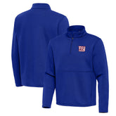 New York Giants Antigua Twist Quarter-Zip Pullover Jacket Royal - NFL