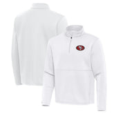 San Francisco 49ers Antigua Twist Quarter-Zip Pullover Jacket White - NFL