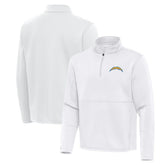 Los Angeles Chargers Antigua Twist Quarter-Zip Pullover Jacket White - NFL