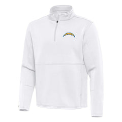 Los Angeles Chargers Antigua Twist Quarter-Zip Pullover Jacket White - NFL