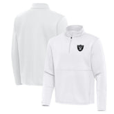 Las Vegas Raiders Antigua Twist Quarter-Zip Pullover Jacket White - NFL