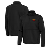 Washington Commanders Antigua Twist Quarter-Zip Pullover Jacket Black - NFL
