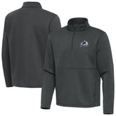 Colorado Avalanche - Antigua Twist Quarter-Zip Pullover Jacket Silver