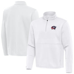 Columbus Blue Jackets - Antigua Twist Quarter-Zip Pullover Jacket White