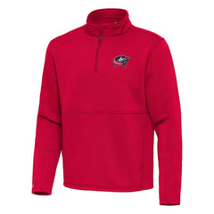 Columbus Blue Jackets - Antigua Twist Quarter-Zip Pullover Jacket Red