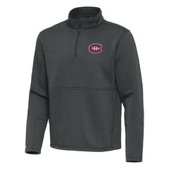 Montreal Canadiens - Antigua Twist Quarter-Zip Pullover Jacket Pewter