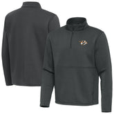Nashville Predators - Antigua Twist Quarter-Zip Pullover Jacket Pewter