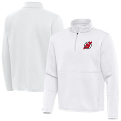 New Jersey Devils - Antigua Twist Quarter-Zip Pullover Jacket White