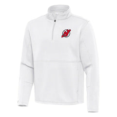 New Jersey Devils - Antigua Twist Quarter-Zip Pullover Jacket White