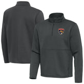 Florida Panthers - Antigua Twist Quarter-Zip Pullover Jacket Pewter
