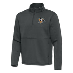 Pittsburgh Penguins Antigua Twist Quarter-Zip Pullover Jacket Pewter