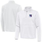 New York Rangers Antigua Twist Quarter-Zip Pullover Jacket White