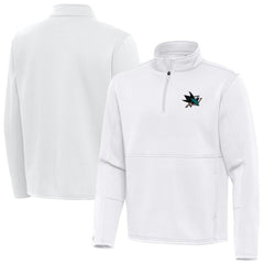 San Jose Sharks - Antigua Twist Quarter-Zip Pullover Jacket White