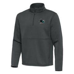 San Jose Sharks - Antigua Twist Quarter-Zip Pullover Jacket Pewter