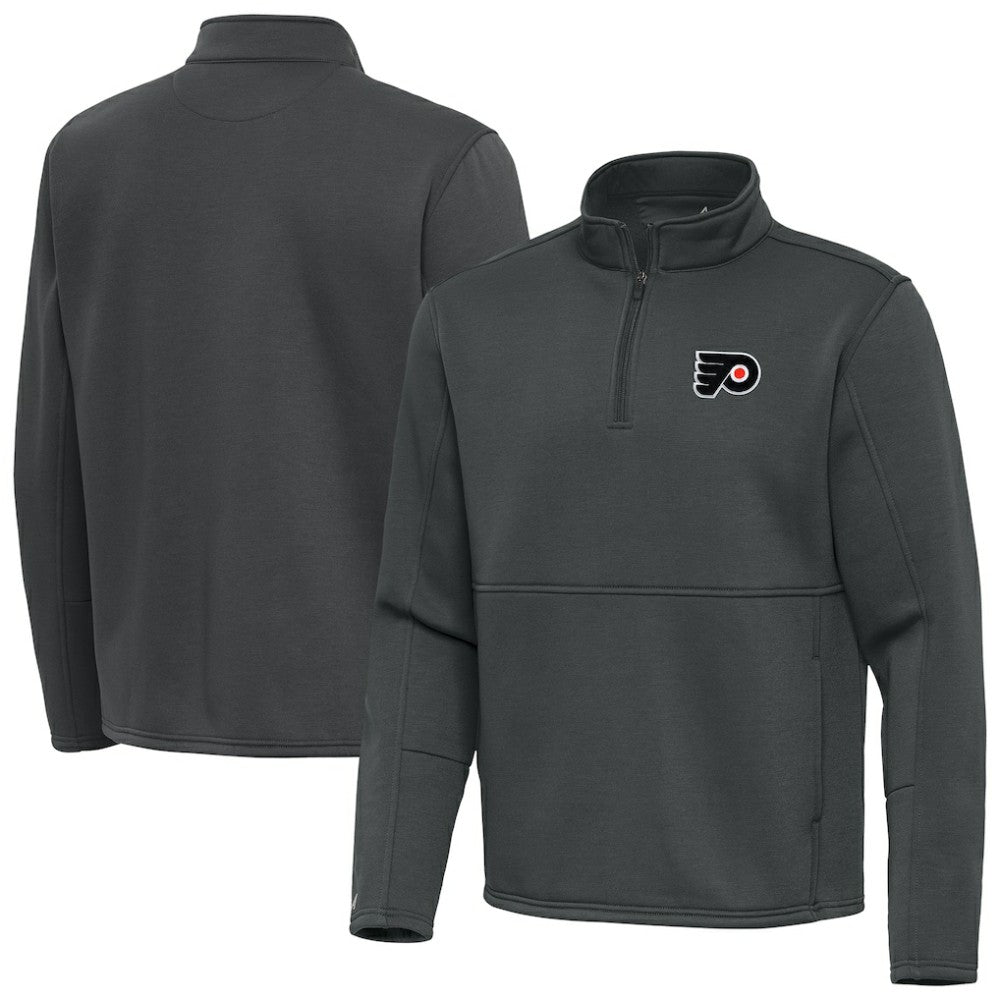 Philadelphia Flyers - Antigua Twist Quarter-Zip Pullover Jacket Pewter