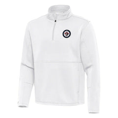 Winnipeg Jets - Antigua Twist Quarter-Zip Pullover Jacket White