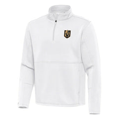 Vegas Golden Knights Antigua Twist Quarter-Zip Pullover Jacket White
