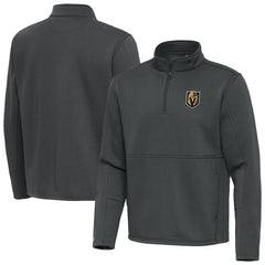 Vegas Golden Knights Antigua Twist Quarter-Zip Pullover Jacket Pewter