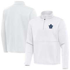 Toronto Maple Leafs - Antigua Twist Quarter-Zip Pullover Jacket White