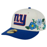 New York Giants New Era Tonal Floral 59FIFTY Fitted Hat Cream/Royal - NFL