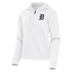 Detroit Tigers Antigua Women's Contemporary Quarter-Zip Hoodie Lifestyle
