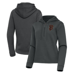 San Francisco Giants Antigua Women's Contemporary Quarter-Zip Hoodie On Sale