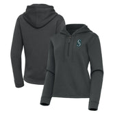 Seattle Mariners Antigua Women's Contemporary Quarter-Zip Hoodie On Sale