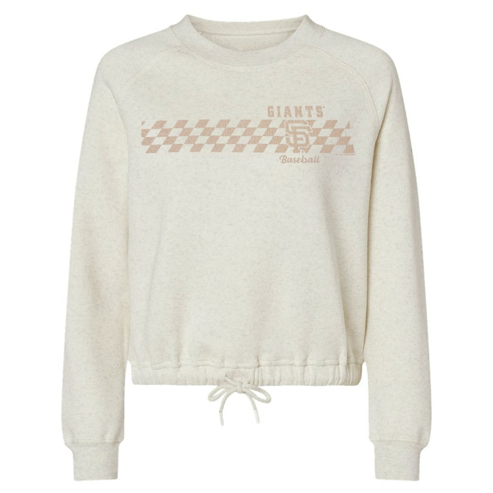 San Francisco Giants Soft as a Grape Women's Tonal Checkered Sweatshirt Lifestyle