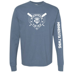 Minnesota Twins Soft as a Grape Women's Pigment Dye Long Sleeve T-Shirt Clearance