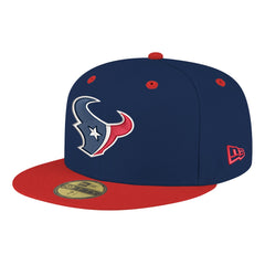 Houston Texans New Era Flipside Two-Tone 59FIFTY Fitted Hat Navy/Red - NFL