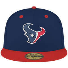 Houston Texans New Era Flipside Two-Tone 59FIFTY Fitted Hat Navy/Red - NFL