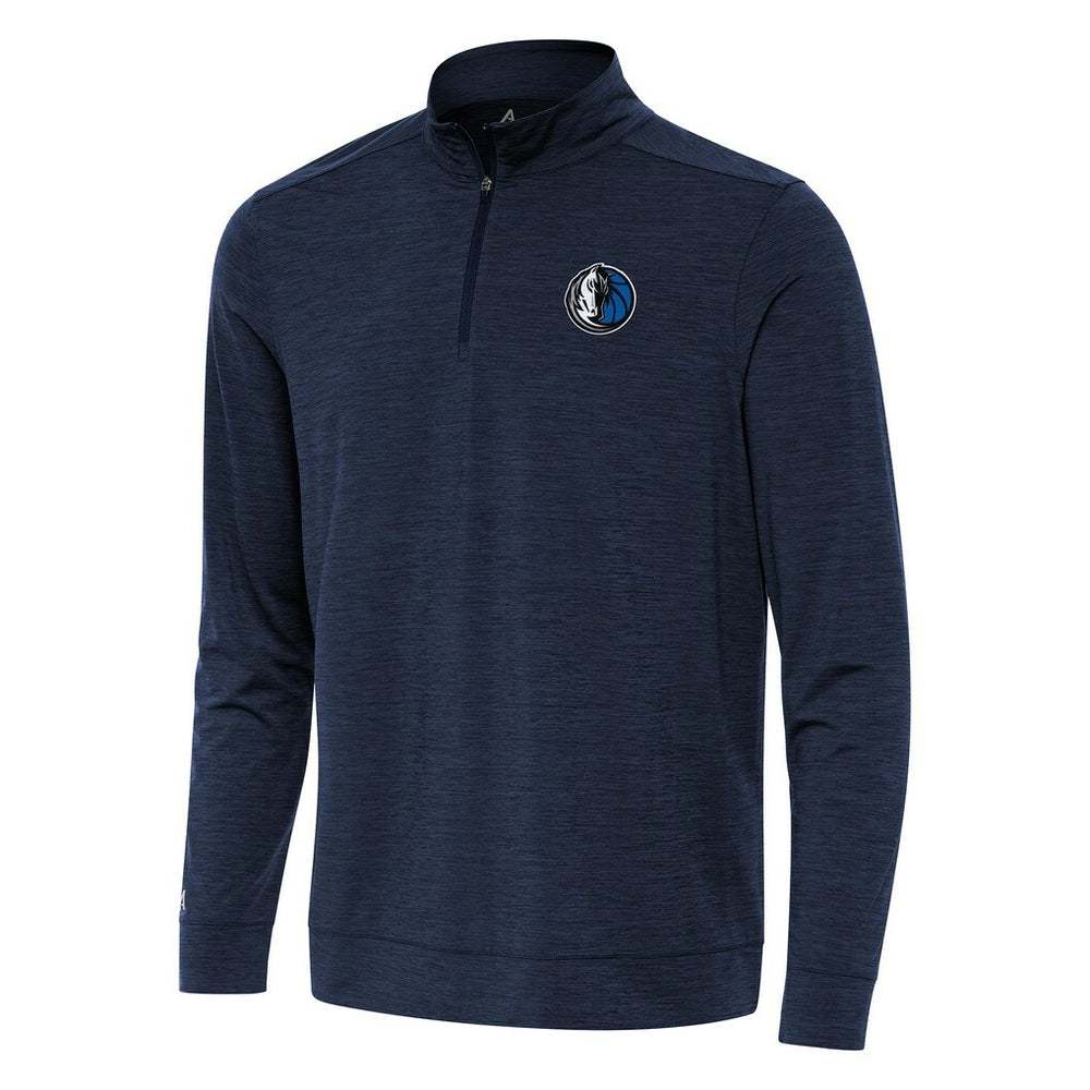 NBA - Dallas Mavericks Antigua Bright Quarter-Zip Top - Heather Navy