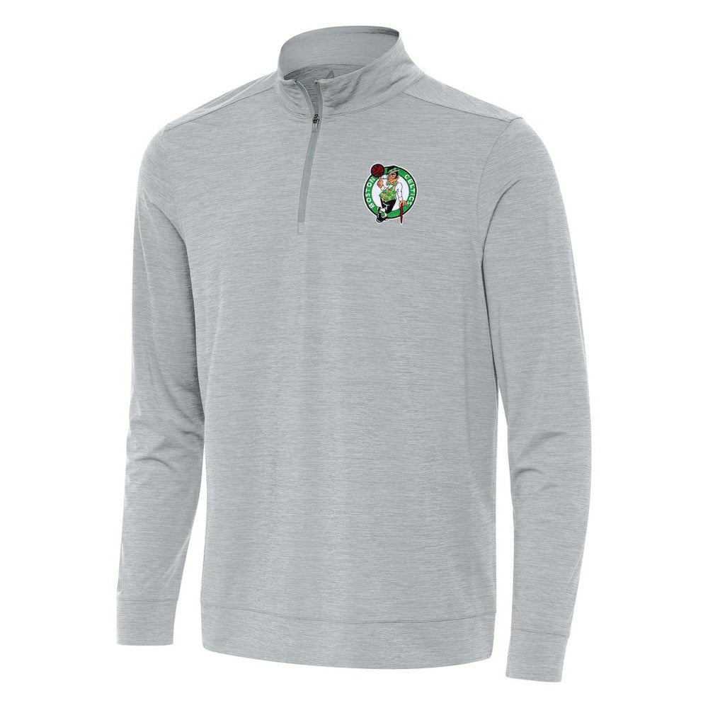 NBA - Boston Celtics Antigua Bright Quarter-Zip Top - Heather Gray