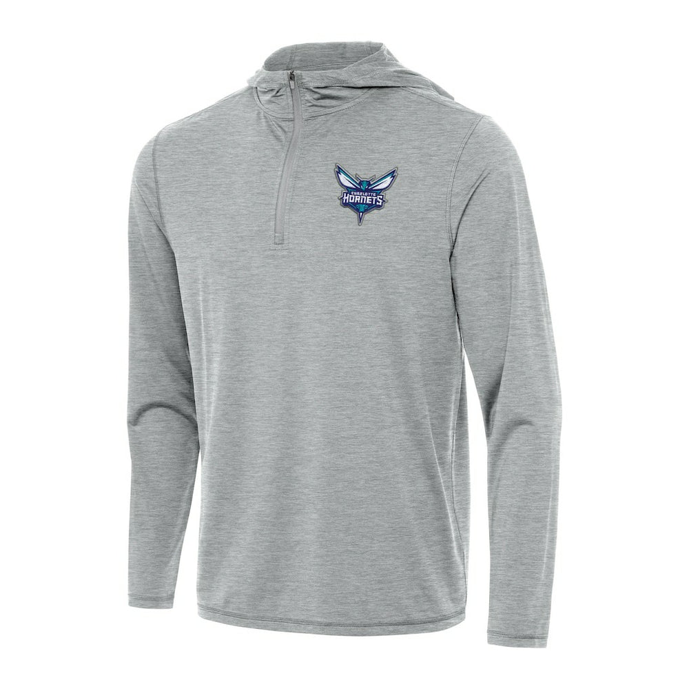 NBA - Charlotte Hornets Antigua Tidy Quarter-Zip Hoodie - Heather Gray