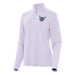 NBA - Charlotte Hornets Antigua Women's Mentor Quarter-Zip Mock Long Sleeve Top - Lavender
