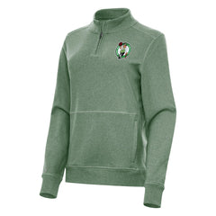 NBA - Boston Celtics Antigua Women's Crush Quarter-Zip Fleece Sweatshirt - Hunter Green