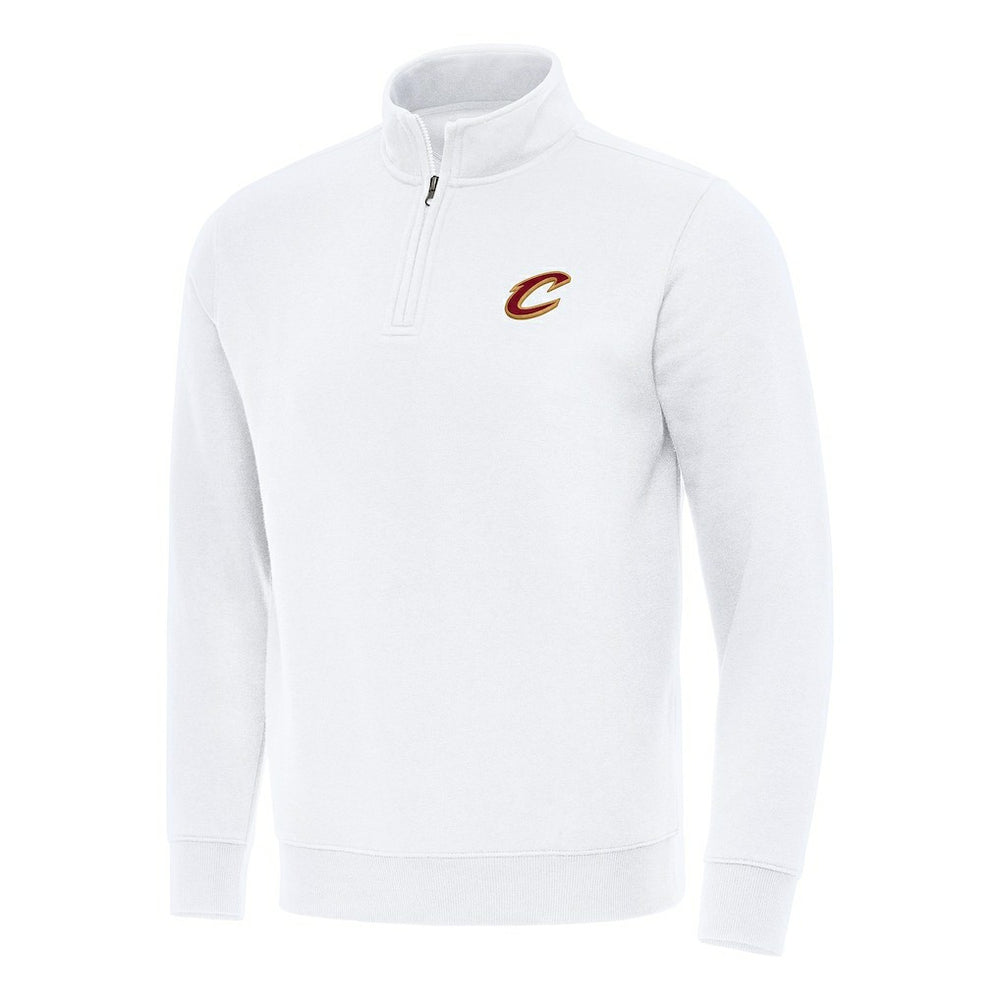 NBA - Cleveland Cavaliers Antigua Victory Quarter-Zip Mock Sweatshirt - White