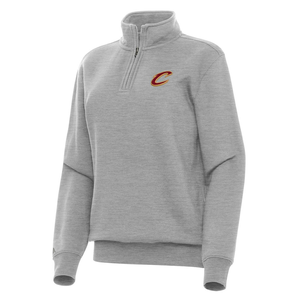 NBA - Cleveland Cavaliers Antigua Women's Victory Quarter-Zip Sweatshirt - Heather Gray