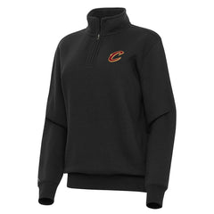 NBA - Cleveland Cavaliers Antigua Women's Victory Quarter-Zip Sweatshirt - Black