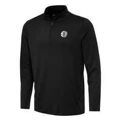NBA - Brooklyn Nets Antigua Reprocess Quarter-Zip Top - Black
